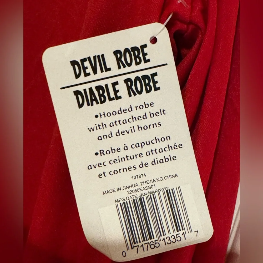 NWT Fun World Teens/Men’s Devil Robe (Diable Robe) Halloween‎ Costume Cosplay